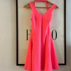 Gorgeous neon pink river island dress PERFECT CONDIITON